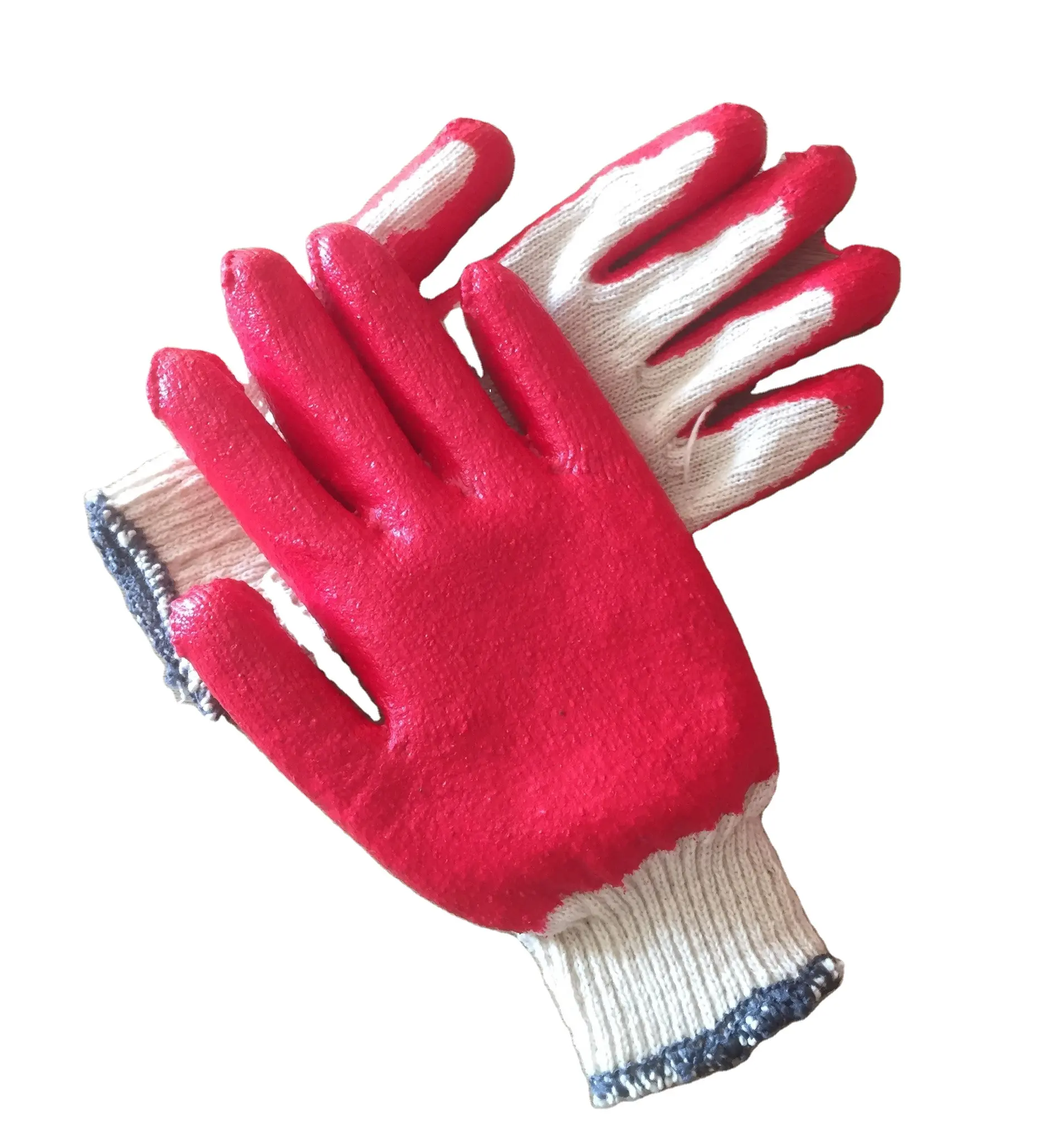 Vietnamese Hot Selling Half Latex Coated Gloves - Natural Latex Palm Dipping Cotton Shell - Premium Safety Knitted Gloves