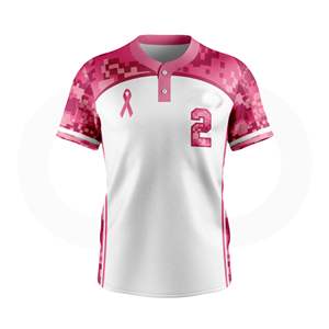 เสื้อมะเร็งเต้านมซอฟท์บอลที่กำหนดเอง - Product Image 1