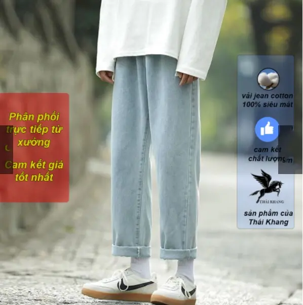 Sahulu-pantalones vaqueros desgastados de estilo urbano para hombre, Jeans clásicos de tela 100% algodón, la mejor exportación de Vietnam
