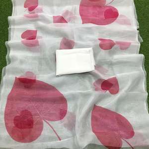 Saris en organza avec chemisier - Product Image 3