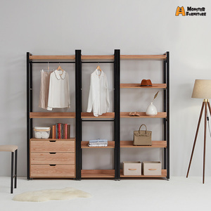 ตู้เสื้อผ้าเหล็กมินิมอล,อุปกรณ์เสริมสำหรับตู้เสื้อผ้าเฟอร์นิเจอร์ตู้เสื้อผ้าอเนกประสงค์ - Product Image 3