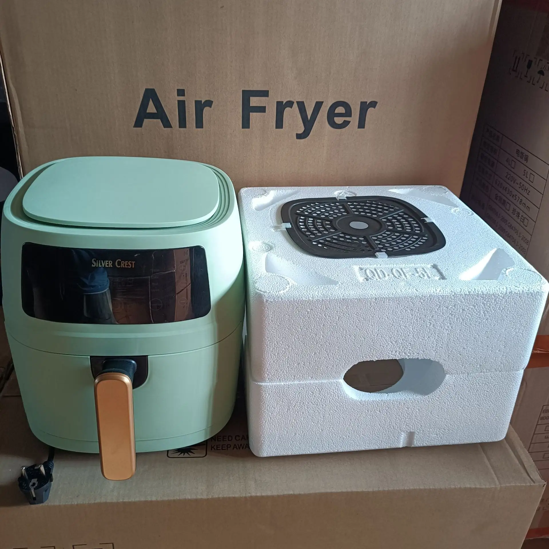 Penggorengan Udara Komersial Fritadeira Eletrica Perak Crest Air Fryer Digital Listrik Penggorengan Udara Dalam