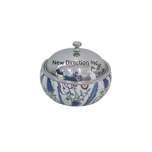 หม้อเซิร์ฟเวอร์สำหรับบ้านร้านอาหารหม้อร้อนพิมพ์ลายเคลือบแบบคลาสสิก - Product Image 1