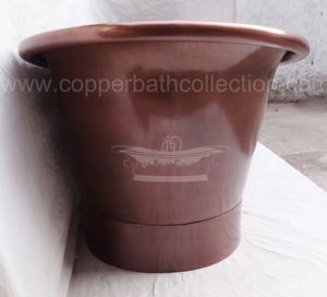 Bañera enrollable de cobre martillado antiguo independiente de diseño moderno para remojar para el hotel de granja casero - Product Image 5