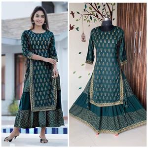 Kurtis — robe indienne en coton pour femmes, nouveau Design, à la mode, tenue idéale à porter à bas prix, avec veste Dupatta, vente en gros - Product Image 5