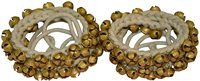 Hot Selling Handmade Brass Musical Instrument Accessory White Cotton String Ghungroo 100+100 Wholesale Service