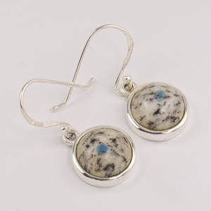 Tendance Ktwo Boucles D'oreilles Naturel K2 Ktwo Ronde Pierre Boucles D'oreilles 925 En Argent Sterling À La Mode Fine En Gros Bijoux Cadeau Pour Les Femmes - Product Image 1