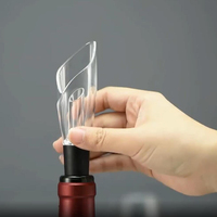 Bec verseur de carafe, aérateur de vin en acier inoxydable, adapté à la plupart des bouteilles de vin