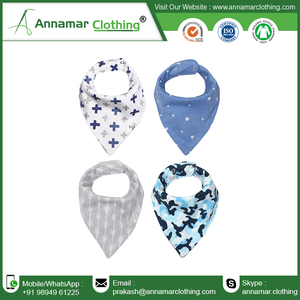 Bavoirs pour bébé en coton biologique |   Bavoirs en tissu doux pour bébé |   Bavoirs d'alimentation lavables et réutilisables |   Accessoire de cou imprimé confortable et réglable - Product Image 6