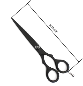 Ciseaux de coiffeur noirs mats professionnels personnalisés Ciseaux de cheveux en acier inoxydable avec outil de beauté de coupe de cheveux à lame tranchante - Product Image 4