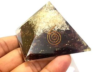 Grenat & Cristal Guérison Combinaison Orgone Pyramide Reiki Crystal EMF Protection Gemstone Material - Product Image 1