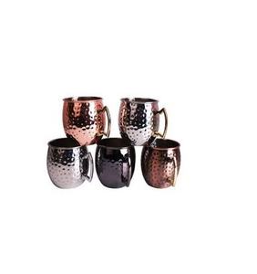 Tasses en cuivre avec poignée en laiton Tasse en cuivre en acier inoxydable Tasses à mule martelées de Moscou pour une meilleure pièce polie - Product Image 1