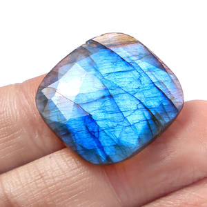 Labradorite naturelle en pierre précieuse pour la fabrication de bijoux, coussin à facettes ample, Briolette, pierres précieuses ajustées, taille 25x25mm, prix de gros, offre spéciale - Product Image 2