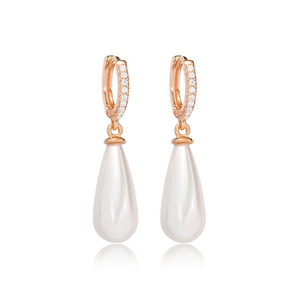 Pendientes de perlas elegantes para mujer, venta al por mayor turca, joyería de plata de ley 925 hecha a mano, joyería fina para mujer - Product Image 3
