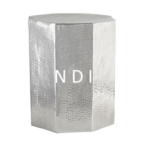 Mesa de esquina decorativa hecha a mano, muebles de dormitorio para el hogar, Acabado niquelado, mesa de centro de Metal de aluminio, forma personalizada - Product Image 1