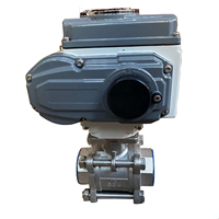 Vanne à boisseau sphérique motorisée électronique 12V 24V CC 4-20mA DN15-DN100, lot de 3