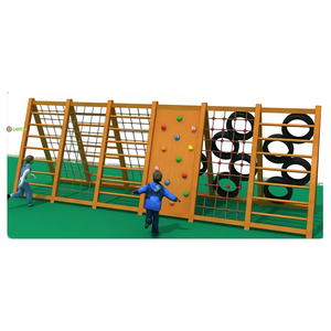 Cadre d'escalade en bois de qualité sûre pour les enfants de l'école mur d'escalade en bois rampant ensemble de jeu de Fitness pour les activités de groupe - Product Image 1