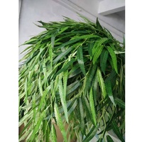 Pas cher en gros 350cm hauteur décoratif d'intérieur de haute qualité en fibre de verre artificielle vert saule pleureur arbre plante