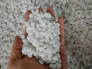 Origine du Vietnam Style industriel Pierre de galets de marbre blanc neige Pierre de rivière naturelle polie de forme ronde - Product Image 2