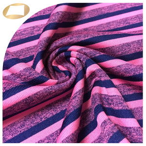 Tissu polyester Coolplus à séchage rapide, rayé, mélangé, respirant et anti-humidité pour t-shirt - Product Image 2