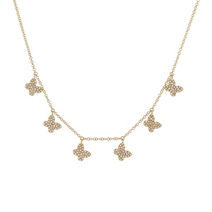 Brillante diamante mariposa gargantilla collar elegante diamante joyería - Product Image 1