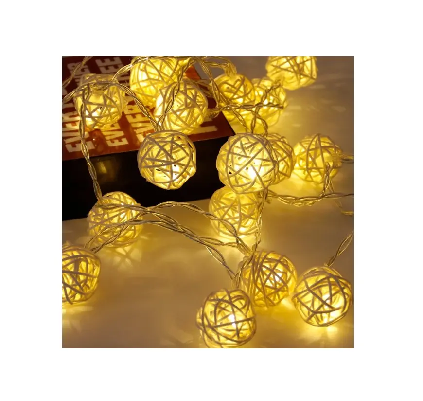 Kerstboom Licht Solar Led Lichtslingers Vakantie Outdoor Tuin Decoratie Rotan Bal Strings Lights (Pita) 50 10000 90