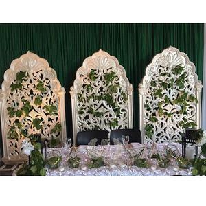 Marco de fibra de tallado Floral diferente para escenario, telón de fondo indio para boda, decoración de escenario, marco de fibra Floral blanco - Product Image 1