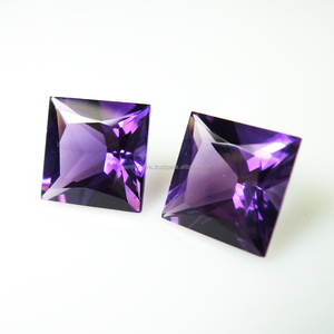Améthyste de forme carrée à facettes pierre précieuse coupe libre la plus vendue 2024 pierre naturelle faite à la main pour la fabrication de bijoux utilisant des pierres OEM ODM - Product Image 6