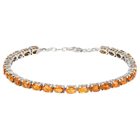 925 Sterling Silver Tennis Bracelet Léger Cornaline Pierres Précieuses Bracelet Fine Jewelry pour la Fête Saint Valentin Cadeau Pas Cher Bas