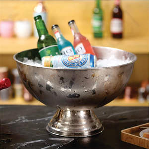 Bañera de vino de fiesta, tazón de acero inoxidable personalizado, cubo de hielo Led único respetuoso con el medio ambiente con soporte - Product Image 3