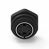Mini-DIN 3P Buchse mit Rückverschluss, Löttyp, 12V Automobilsteckverbinder