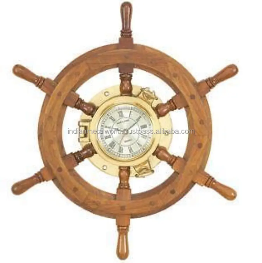 שעון קיר גלגל עץ בעיצוב ייחודי שעונים באיכות פרימיום במחיר סביר של עולם המתכת ההודי