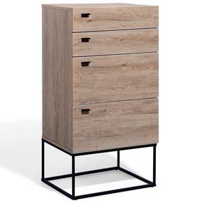Muebles modernos Cajonera multiusos de madera maciza de 4 cajones, Cajón de gabinete de relleno de oficina - Product Image 3