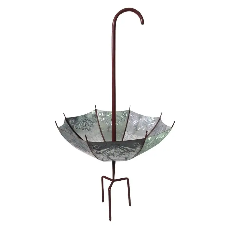 Style luxueux artisanat d'art indien moderne fait à la main en métal parapluie inversé galvanisé Pot de fleur jardinière pour la décoration de jardin de la maison