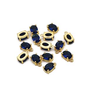 Pierre précieuse iolite à facettes plaquée or, pendentif à broche, collier, breloques, connecteurs de fabrication de bijoux - Product Image 1