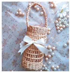 Bouteille de jacinthe, en verre, tissée à la main, support de fard à eau () - Product Image 1