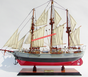Modèle de navire en bois FRAM EXPEDITION / Grands voiliers norvégiens / Modèle artisanal pour la décoration - Product Image 2