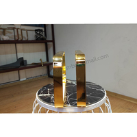Forme rectangulaire plaquée par or moderne de jambes de table d'acier inoxydable pour la console basse centrale
