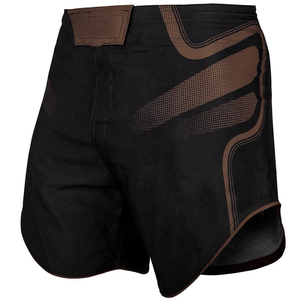 Brown logo custom sublimation printing shorts split for men mma gear - Product Image 1