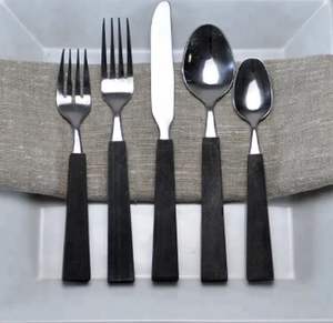 High Quality Silverware Silver Plated Stainless Steel Wood & Resin Handle Flatware Set Designer Luxury Cutlery Set in Flatware - Product Image 4