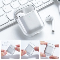 Lonvel – étui de transport pour écouteurs sans fil en Silicone, étanche, de haute qualité, Logo personnalisé, couleur transparente pour Apple Airpods