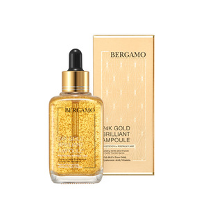 Bergamo 24K Gold Brilliant K-Beauty Sérum de soin anti-âge anti-rides 90ml Rehausseur de visage de luxe fabriqué en Corée - Product Image 1