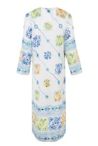 ชุดเดรสคาฟตันสำหรับผู้หญิงพิมพ์ลายชนเผ่าคลาสสิกสง่างามพร้อมกระจกโบโฮห์ฤดูร้อนเซ็กซี่คลุมชายหาดสำหรับผู้หญิง - Product Image 4