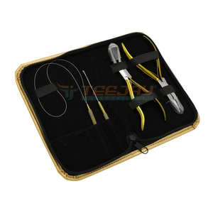 Bgtejery — pince d'extension de cheveux en micro-perles, couleur or #15037, 5 pouces, jeu de fil aiguille et de boucle avec Kit en or - Product Image 1