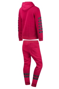 Dernier modèle de survêtements à rayures pour hommes, hauts à manches longues, pantalons de survêtement, tenues de rue, logo en polaire, deux pièces longues - Product Image 2