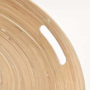 Bandeja de laca de madera ecológica de Vietnam Bandeja redonda decorativa para servir con asa Tamaño personalizado para servir alimentos Venta caliente - Product Image 4