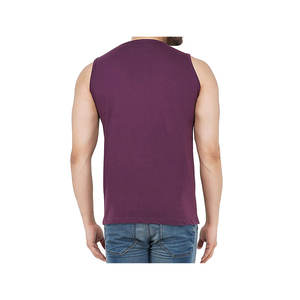 Custom Designed Men's Gym Workout Tank Top 100% Cotton Fitness <b>Clothing</b> Casual Knitted Style With Button Decoration Breathable - Product Image 6