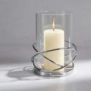 Fournisseurs en gros de photophore en verre support en argent bougeoir moderne Tables d'extérieur photophore bougeoir bougeoir - Product Image 2