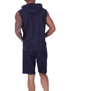 Conjunto de camiseta y pantalones cortos de algodón para hombre, conjunto de 2 piezas con logotipo personalizado, temporada de verano, 2022 - Product Image 3