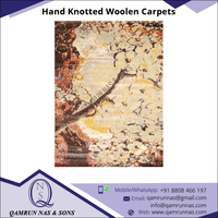 Tapis en laine/soie noué à la main de haute qualité et durable, design tibétain, pour la prière à la maison, style moderne, approvisionnement direct d'usine, forte demande